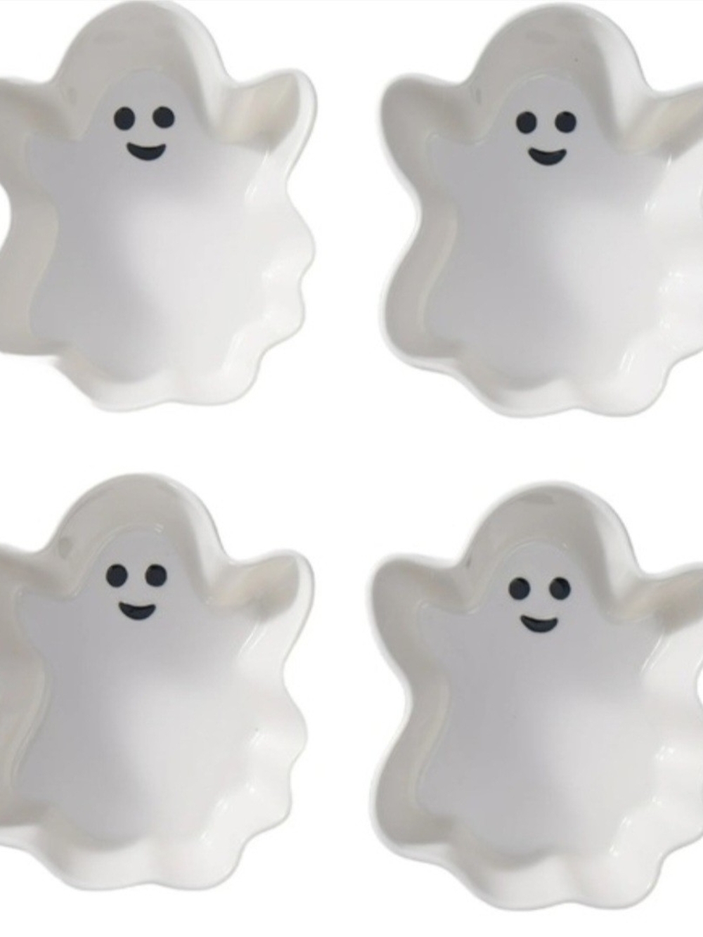 White Ghost Candy Dishes - Halloween Party Decor